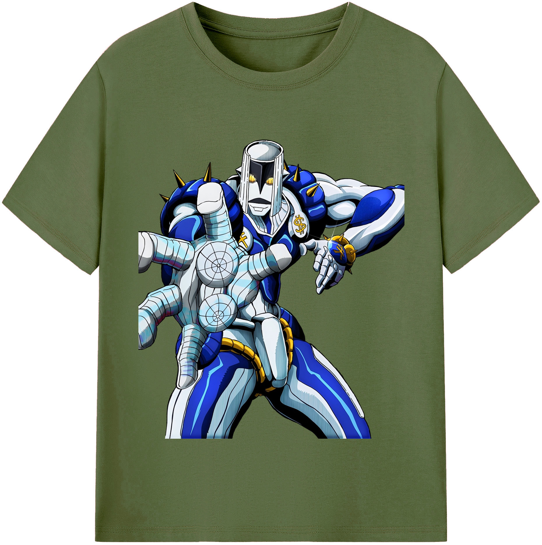 （画像用） ジョジョの奇妙な冒険 虹村億泰 にじむら おくやす JoJo's Bizarre Adventure Nijimura Okuyasu 綿100％半袖Tシャツ（フロントプリント）